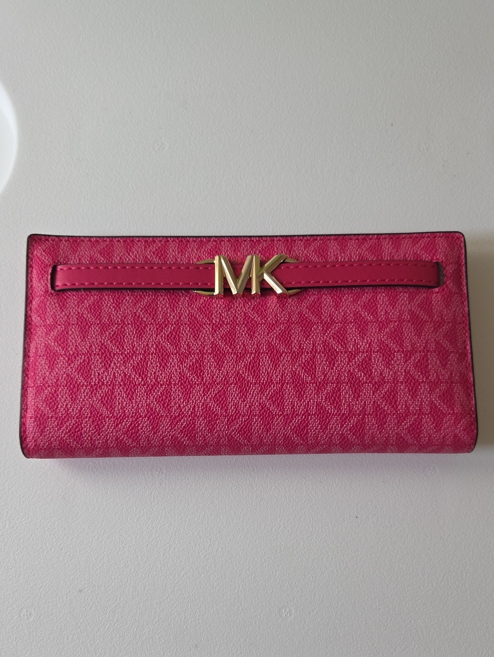 Michael Kors Hot Pink MK Logo Continental Wallet